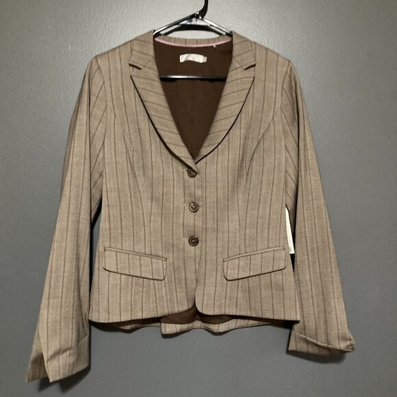 Badgley Mischka New with Tags Women Size 10 Wool Blazer Jacket Work Classic Prep - Picture 1 of 7